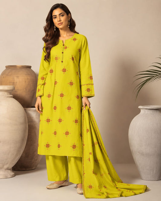 Elegant Embroidered 3-Piece Suit