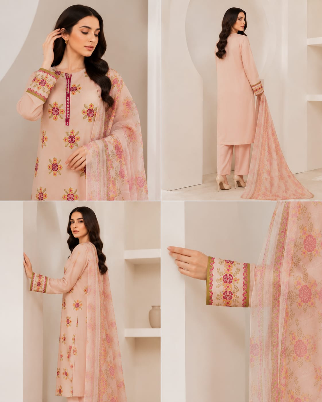 Elegant Embroidered 3-Piece Suit